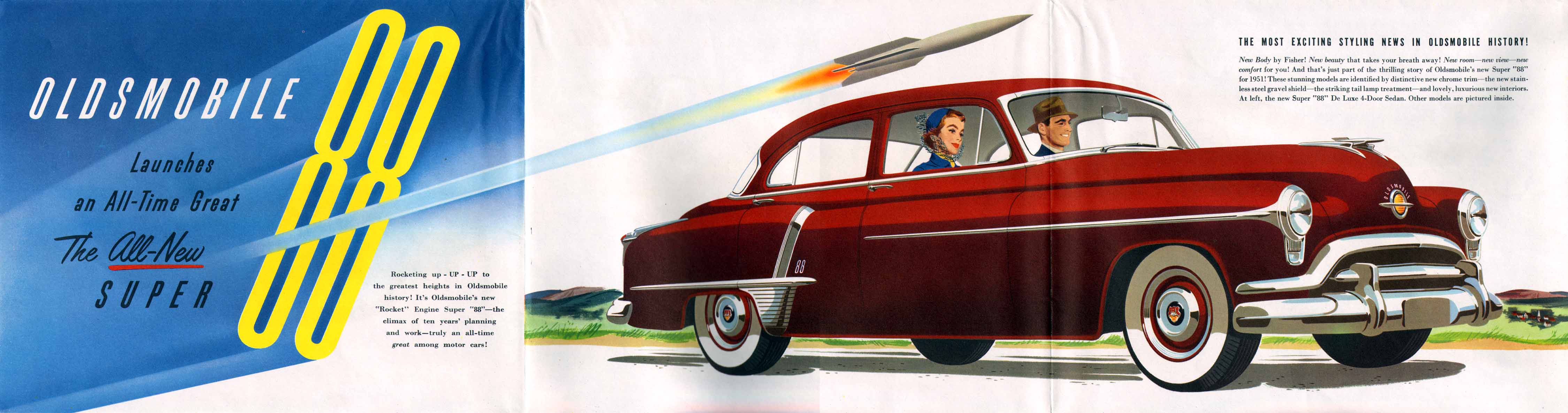 1951 Oldsmobile Motor Cars Foldout Page 3